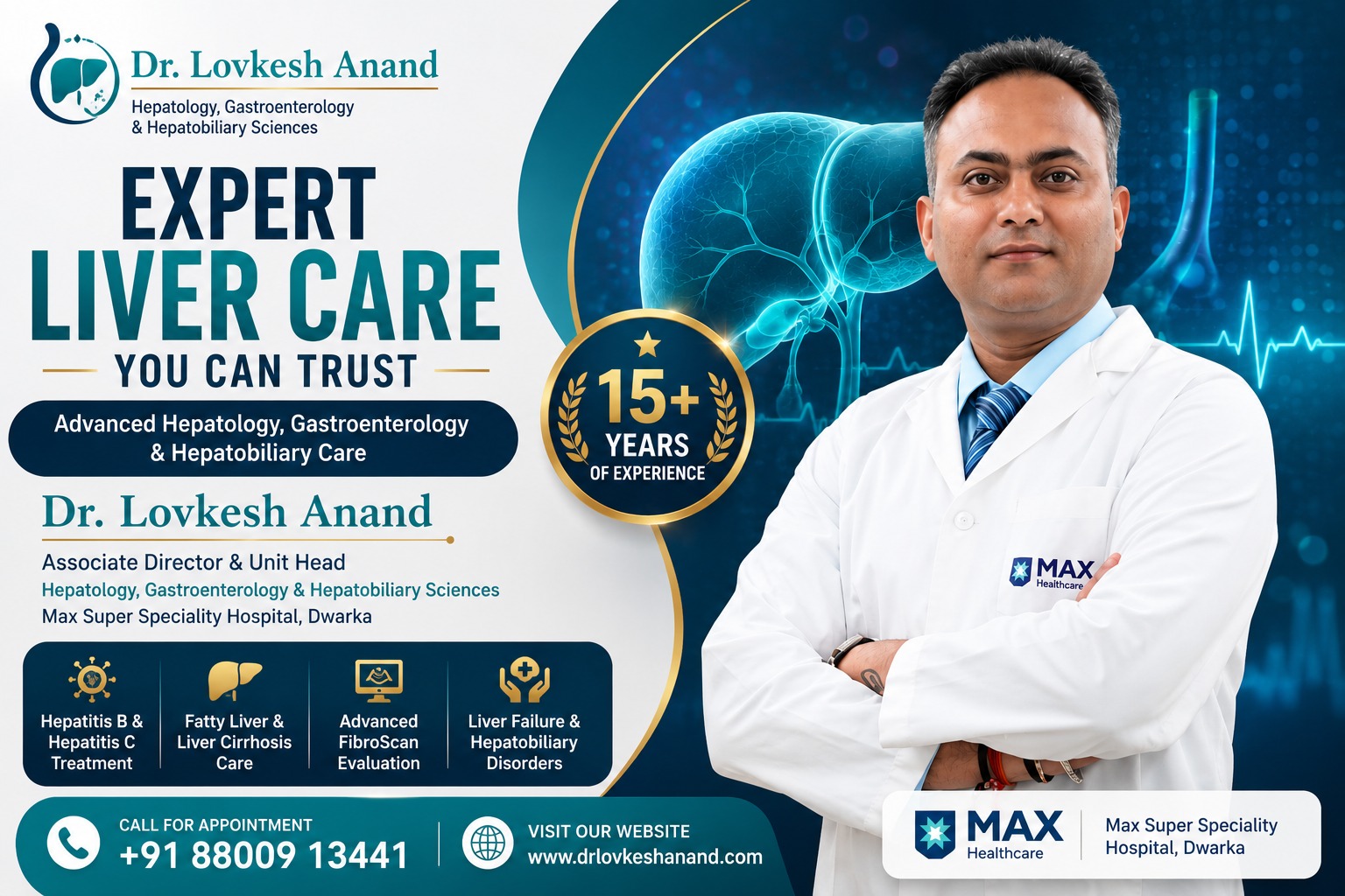 Best Doctor for Hepatitis B in Max Hospital Dwarka